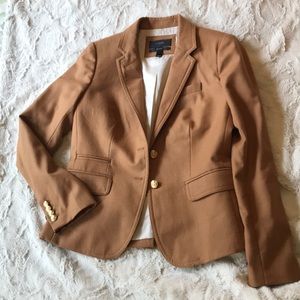 J Crew size 2 camel schoolboy blazer, 100% wool